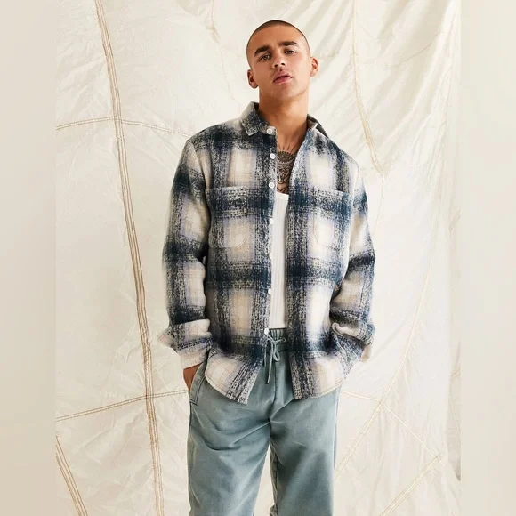 ASOS Jackets Coats Asos Design Wool Mix Flannel Jacket